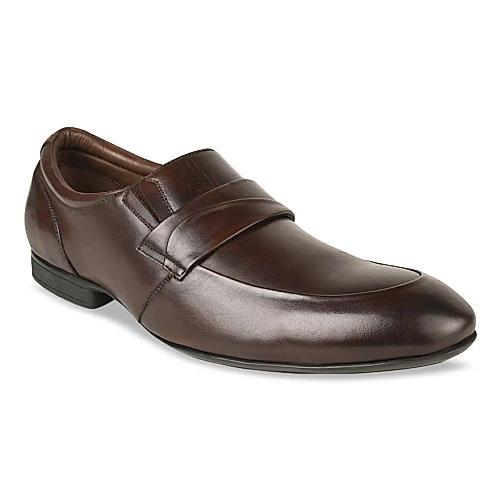 Imperio Brown Men Leather Formal Slip On Shoes