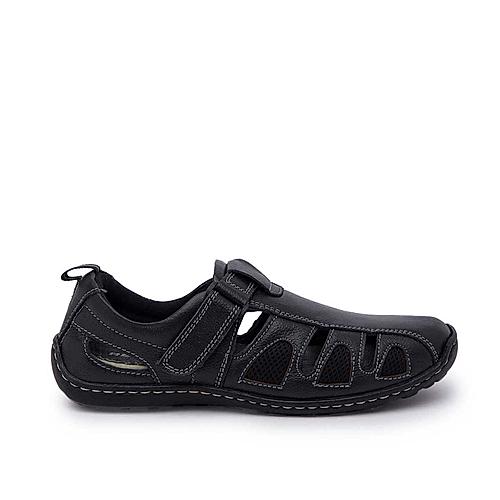 Regal Black Leather Casual Shoes