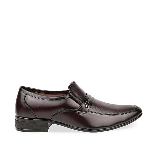 Regal Mens Cherry Textured Leather Formal shoes