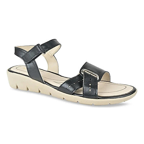 ROCIA BLACK WOMEN COMFORT FLAT SANDALS