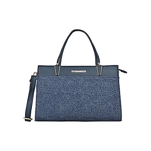 Rocia Blue Women Lace Textured Bag