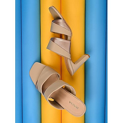 Rocia Beige Women High Block Heel Sandals