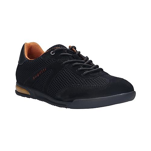 BUGATTI BLACK MEN TREVOR LACE-UP SNEAKERS