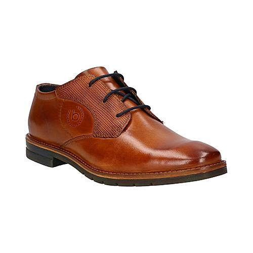 BUGATTI COGNAC MEN LEATHER MERLO REVO FORMAL LACE UP DERBY