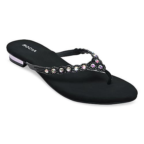 Rocia Black Women Diamante Flats