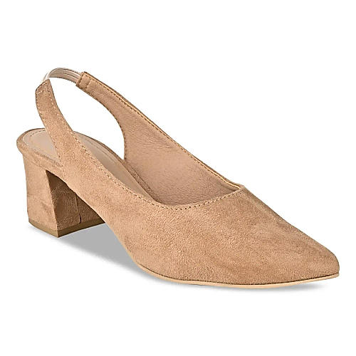 Rocia Beige Women Suede Sling Backs