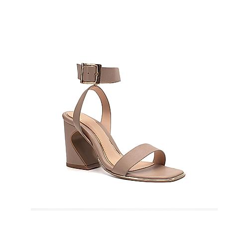 HEEL YOUR SOLE TAUPE WOMEN KITKAT BLOCK HEEL SANDALS