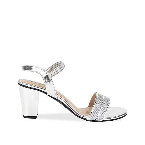 Rocia Women's Silver Embellished Sandal
