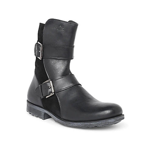 Buy Bck By Buckaroo Black Shepard Leather Boots for Men Online at Regal ...