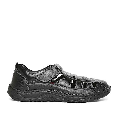 Lee Cooper Black Mens Leather  Sandals