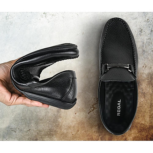 Regal Mens Black Casual leather Loafers