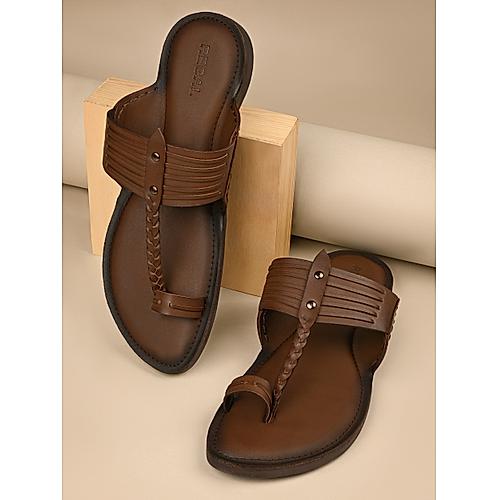 Regal Brown Men Ethnic Kolhapuri Sandals