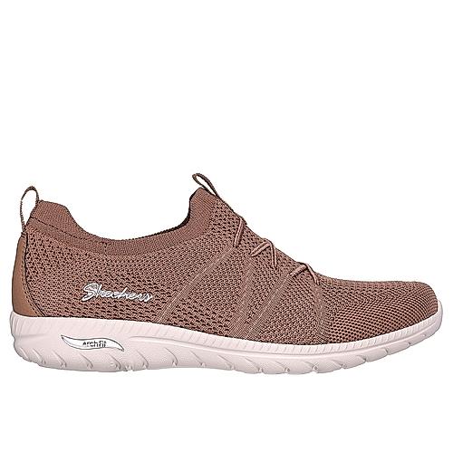 Skechers Brown Women Arch Fit Flex - Sunrise Story Slip On Sneakers