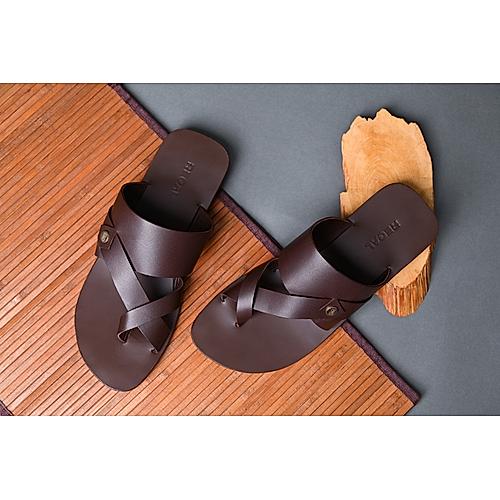 Regal Brown Men Casual Leather Sandals