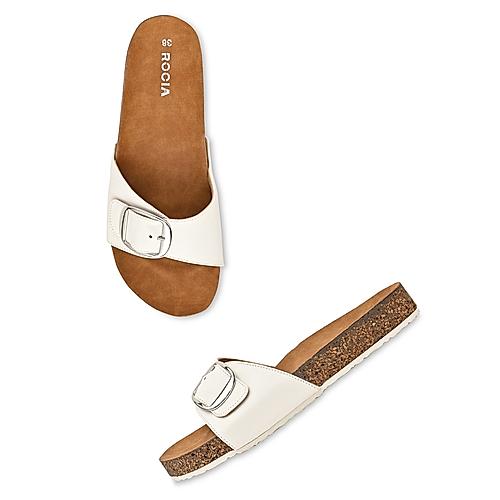 Rocia White Women Casual Flat Sliders