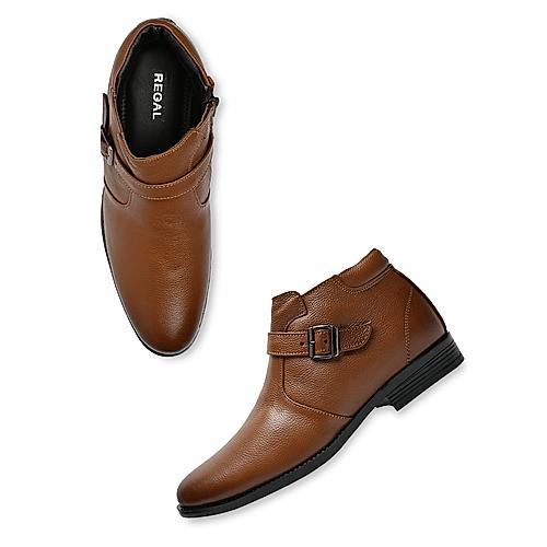 Regal Tan Men Leather Boots