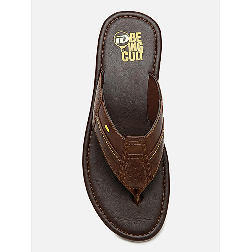 Buy LEE COOPER Natural Leather Regular Slipon Mens Sandals | Shoppers Stop