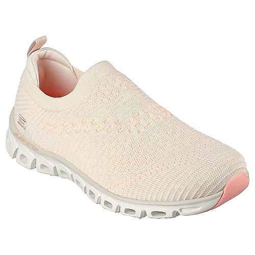 Skechers Off White Womens Glide Step Oh So Soft Sneakers
