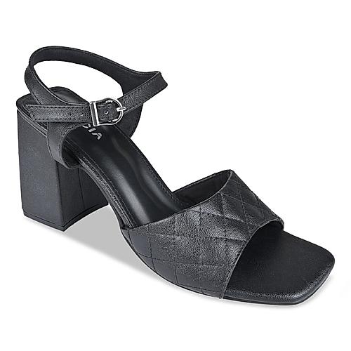 Rocia Black Women High Block Heel Sandal