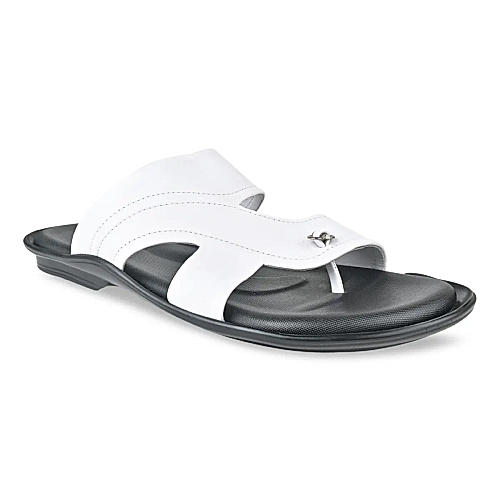 Regal White Men Leather Sandals