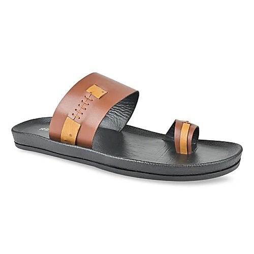 Regal Tan Men Casual One Toe Leather Sandals