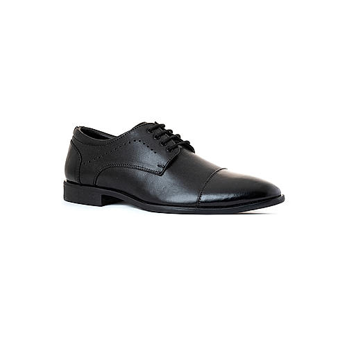 British Walkers Black Leather Derby Formal Shoe for Men