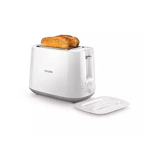 Philips 2 Slice Pop-Up Toaster with Bun Warmer and Lid - HD2582/00