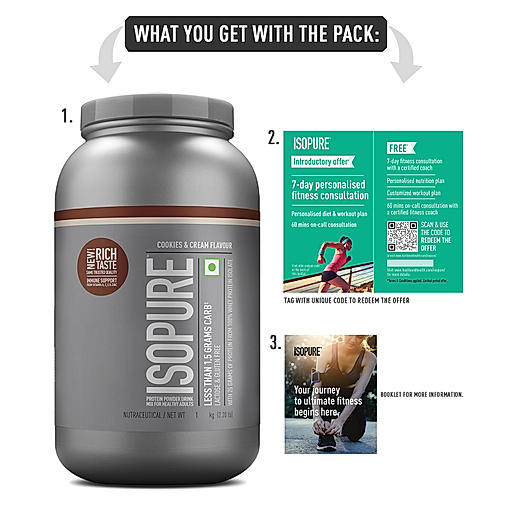 Isopure Whey Protein Isolate Powder with Vitamins for Immune Support ...