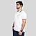 Men's White Short Sleeve Cotton Lycra Polo