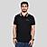 Men's Black Short Sleeve Cotton-lycra Polo