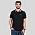 Men's Black Short Sleeve Cotton-lycra Polo