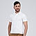 Men's White Solid Performance Polo