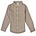 Junior Cotton Oxford Full Opening Long Sleeve Slim Fit Embroidery Garment Wash Shirt