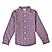 Junior Cotton Oxford Full Opening Long Sleeve Slim Fit Embroidery Garment Wash Shirt