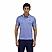 Men's Pique Flat Knit Collar Short Sleeve Eagle Embroidery Solid Color Polo