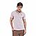 Men's Pique Flat Knit Collar Short Sleeve Eagle Embroidery Solid Color Polo