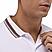 Men's Pique Flat Knit Collar Short Sleeve Eagle Embroidery Solid Color Polo