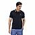 Men's Pique Flat Knit Collar Short Sleeve Eagle Embroidery Solid Color Polo