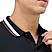 Men's Pique Flat Knit Collar Short Sleeve Eagle Embroidery Solid Color Polo