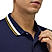 Men's Pique Flat Knit Collar Short Sleeve Eagle Embroidery Solid Color Polo