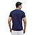 Men's Pique Flat Knit Collar Short Sleeve Eagle Embroidery Solid Color Polo