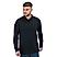 Men's Flat Knit Collar Long Sleeve Liquid Touch Slim Fit Solid Color Polo