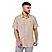 Men's Linen Short Sleeve Slim Fit Front Button Garment Wash Shirt