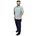 Men's Oxford Full Opening Short Sleeve Slim Fit Classic Embroidery Garment Wash Shirt