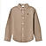 Junior Cotton Oxford Full Opening Long Sleeve Slim Fit Embroidery Garment Wash Shirt