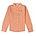 Junior Cotton Oxford Full Opening Long Sleeve Slim Fit Embroidery Garment Wash Shirt