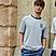 Men's Crew Neck Short Sleeve Relaxed Fit Classic Logo Print Tee