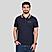 Men's Blue Short Sleeve Cotton-lycra Polo