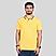 Men's Yellow Short Sleeve Cotton-lycra Polo