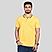 Men's Yellow Short Sleeve Cotton-lycra Polo